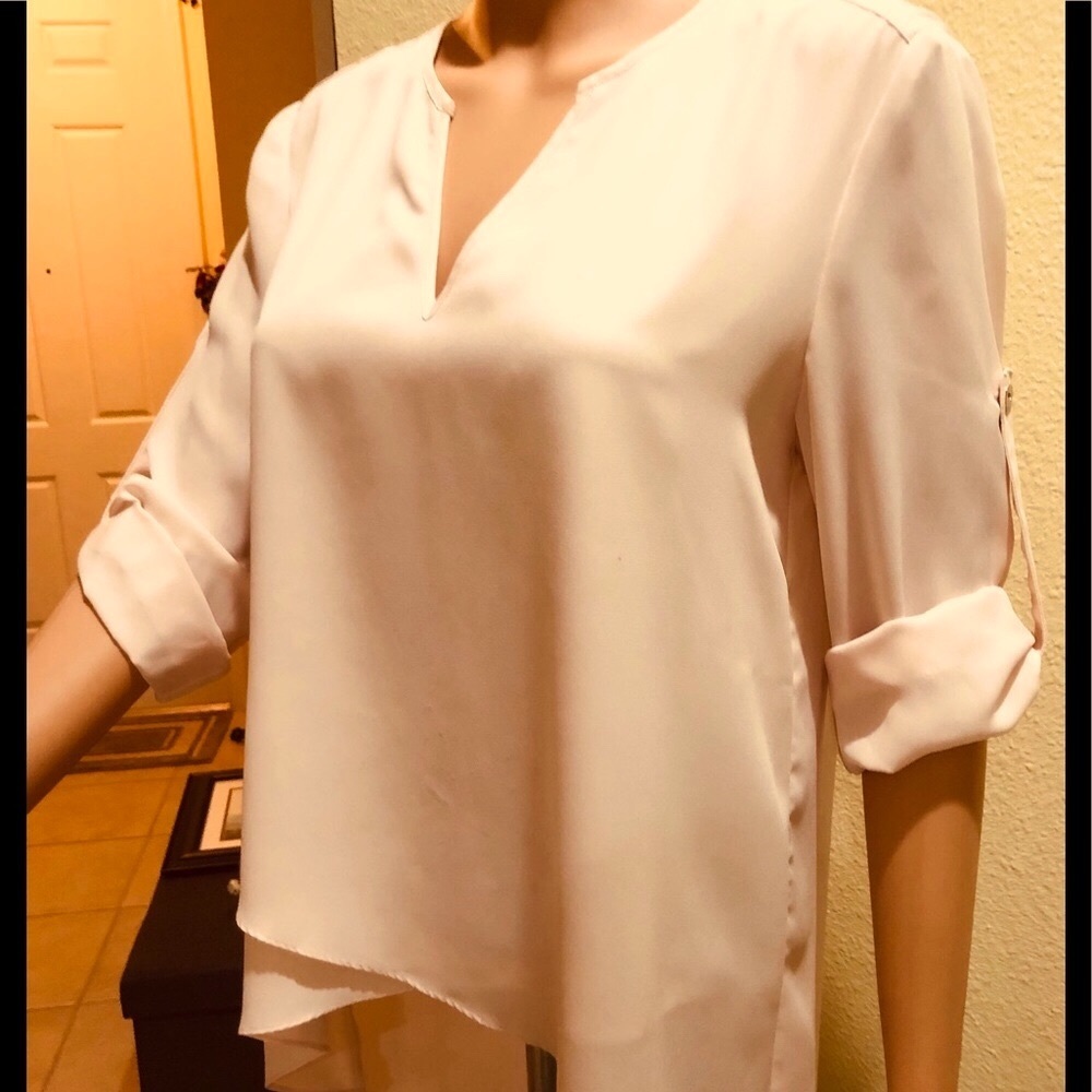Alfani 3/4 Roll-up Peach Sleeve Top - Picture 2 of 16